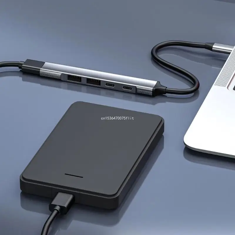 USB-концентратор Концентратор типа C 5 в 1 с портами и портом USB 2.0 для домашнего