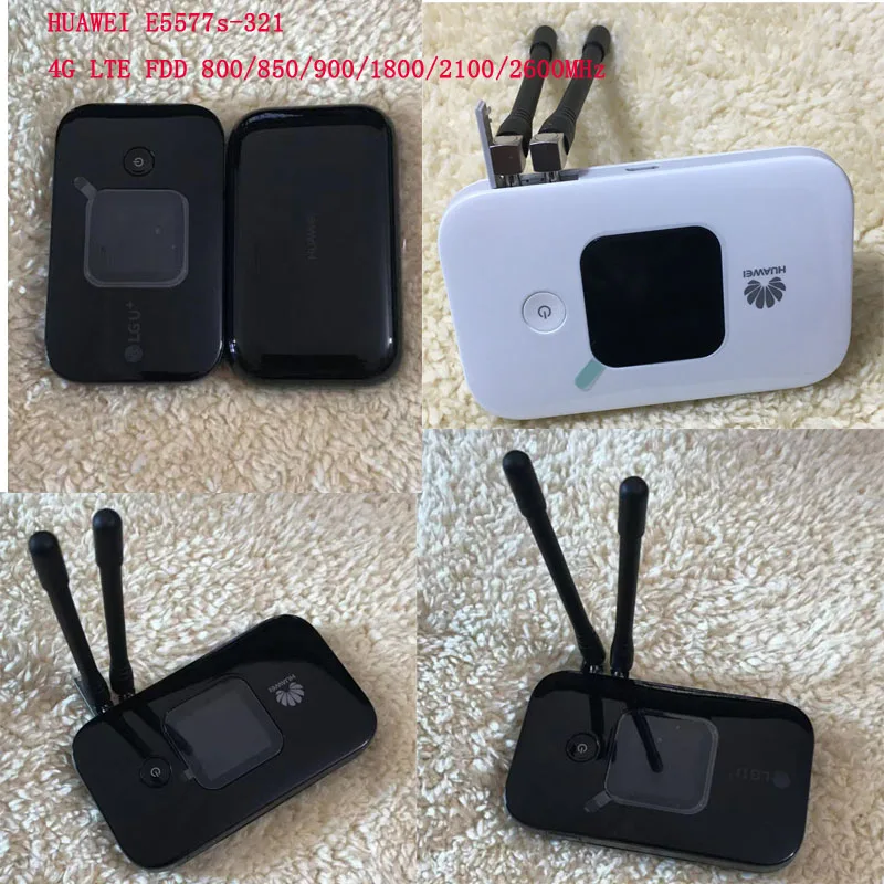 HUAWEI E5577-321  4G LTE Cat4 3000mAh Mobile Hotspot Wireless Router Pocket mifi +2pcs 4G  antenna PK HUAWEI E5573,E5776