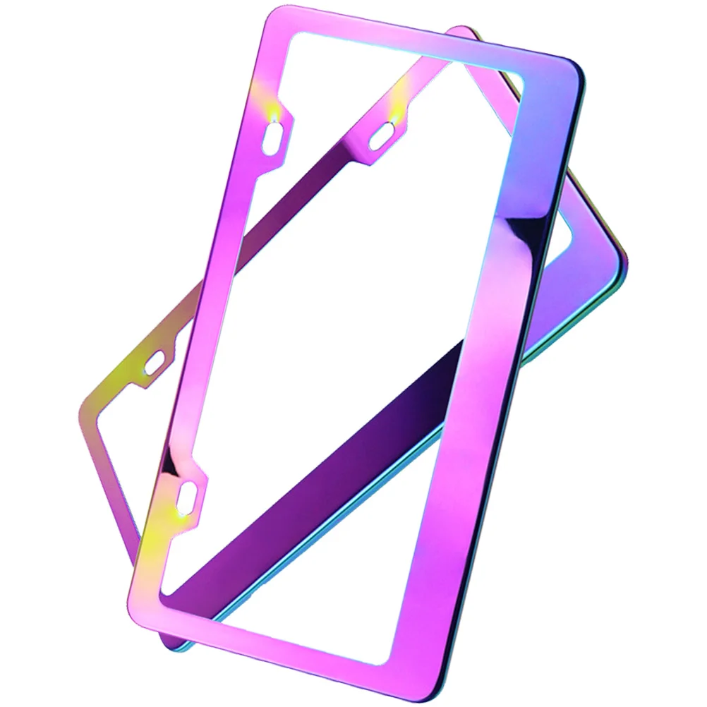 

License Plate Frame US Style Car Accessory American Licenses Covers Holders Shield Number