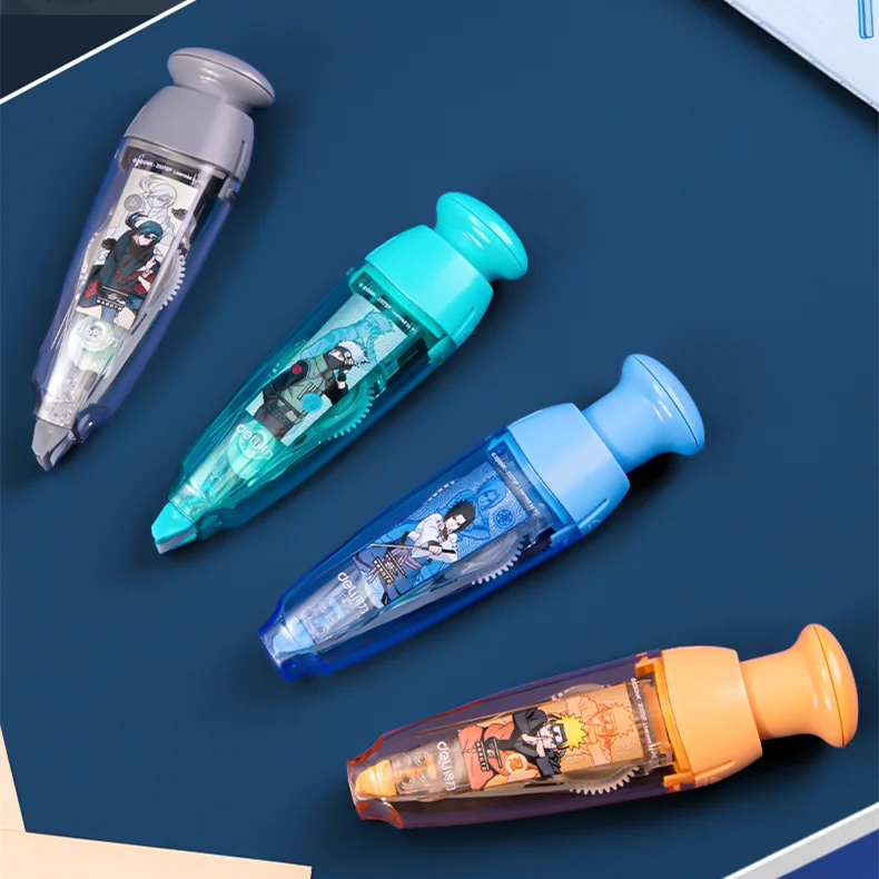 

4Pcs DELI VR5-6HY Naruto Press Correction Tape Kawaii Corrector Promotional Gift Stationery Student Prize School Office Supply