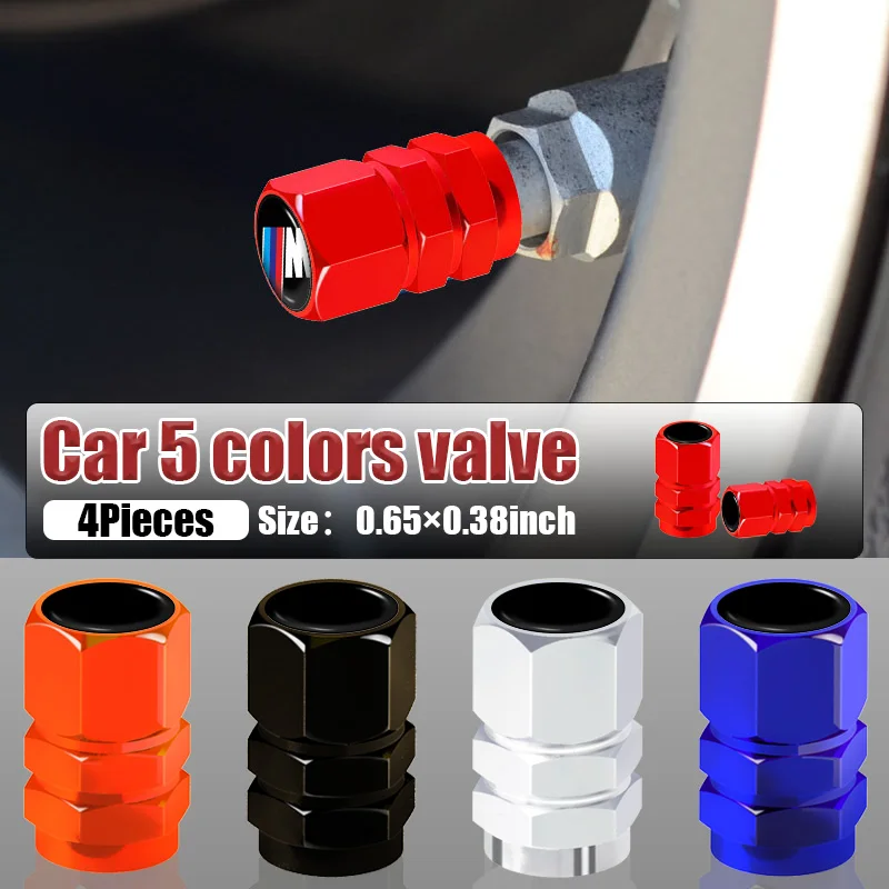 

Car Wheel Tires Valves Tyre Stem Air Valve Caps for B-MW M Sport M5 M3 M6 X3 X4 X5 X6 X7 E46 E53 E60 E87 Car Accessories