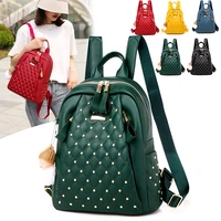 women large capacity backpack purses high quality leather female vintage bag school bags travel bagpack ladies bookbag rucksack