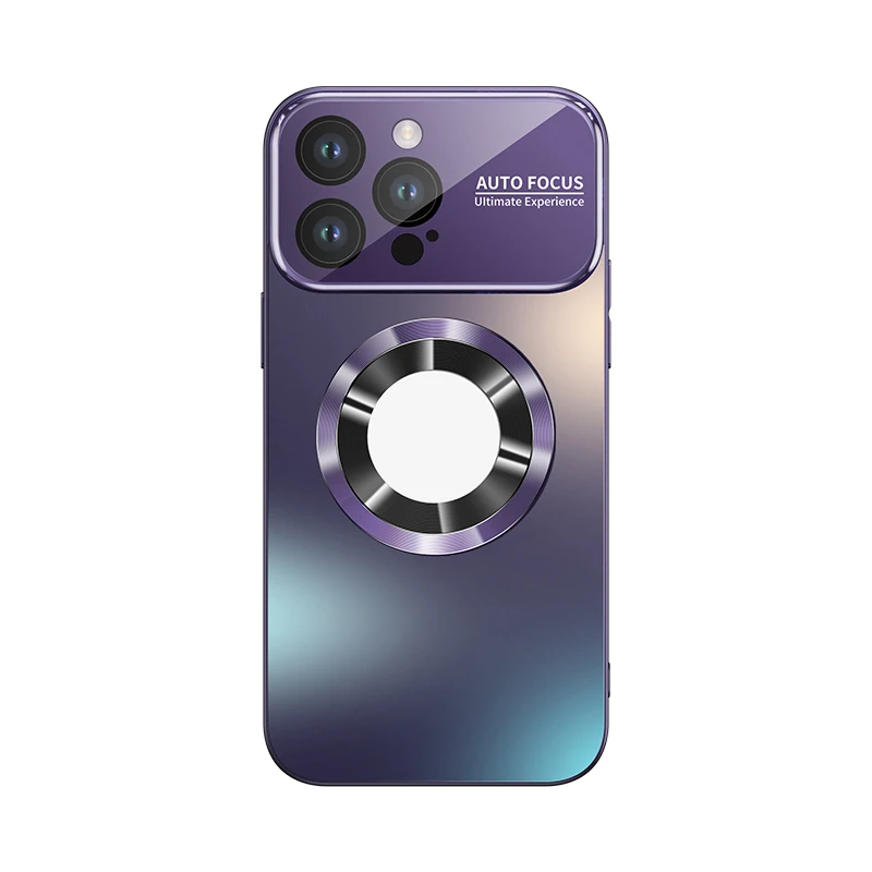 Модный Магнитный чехол с титановым покрытием для iPhone 16 15 14 13 12 11 Pro Max защитой