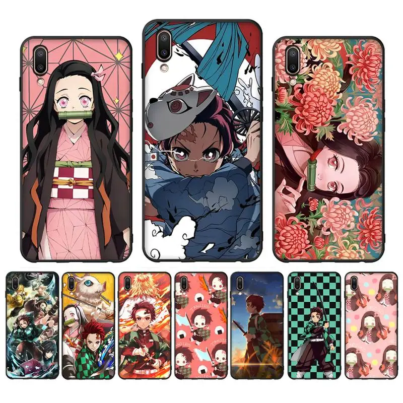 

kimetsu Phone Case for Vivo Y91C Y11 17 19 17 67 81 Oppo A9 2020 Realme c3