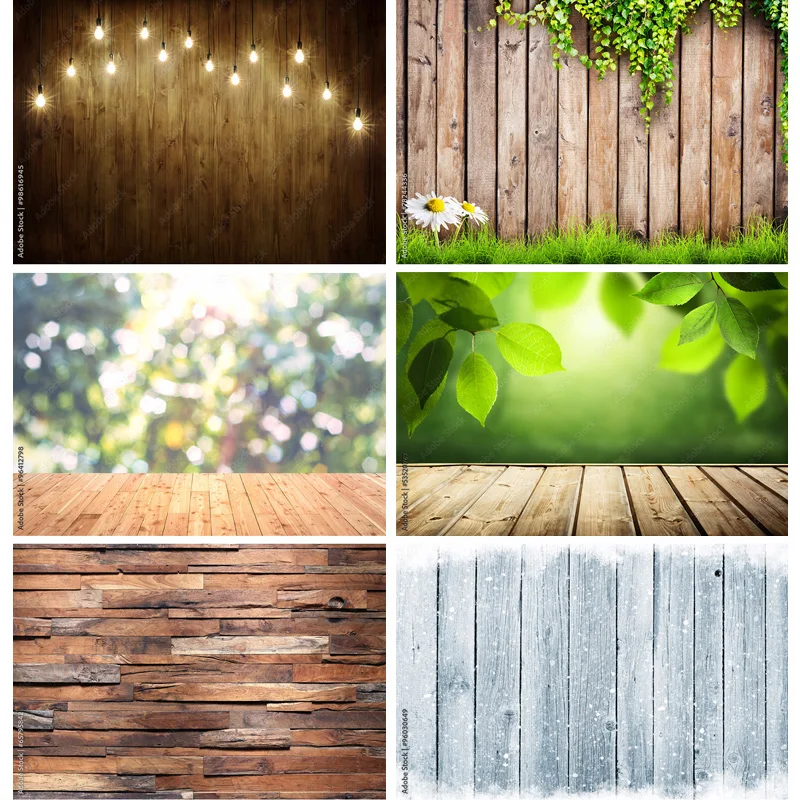 

Vinyl Custom Photography Backdrops Landscape Planks Photo Studio Background Props 2216 HJK-01