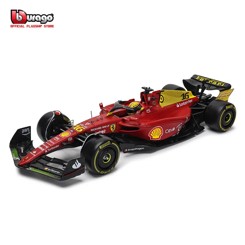 

Bburago 1:24 75th Anniversary #16 Leclerc 2022 F1 Scuderia Ferrari F1-75 #55 Sainz Alloy Car Model Formula One Die Casting Model