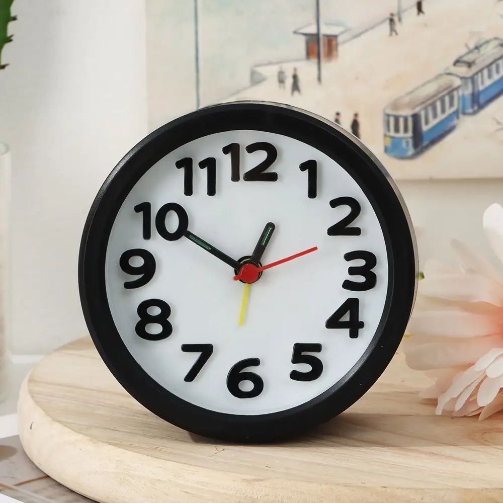 

Simple No Tick Quartz Quiet Home Decor Number Clock Bedside Clocks Alarm Clock