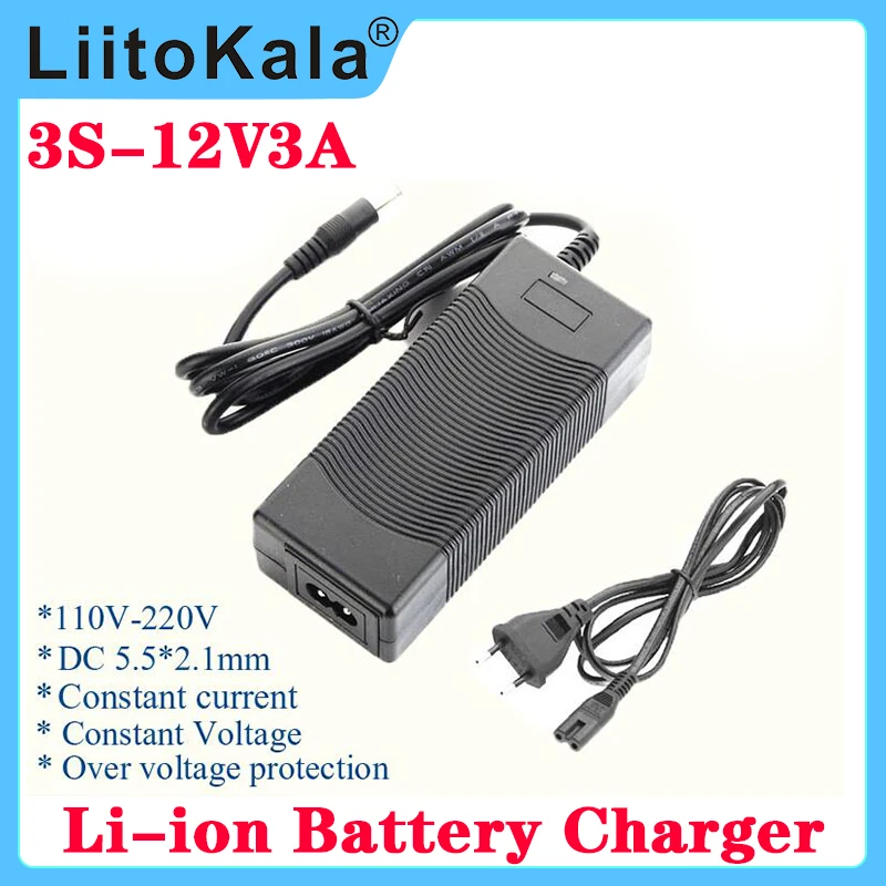

Liitokala 3s 12.6v 3a 12v power supply lithium battery li-ion battery battery chargers ac 100-240v adapter converter