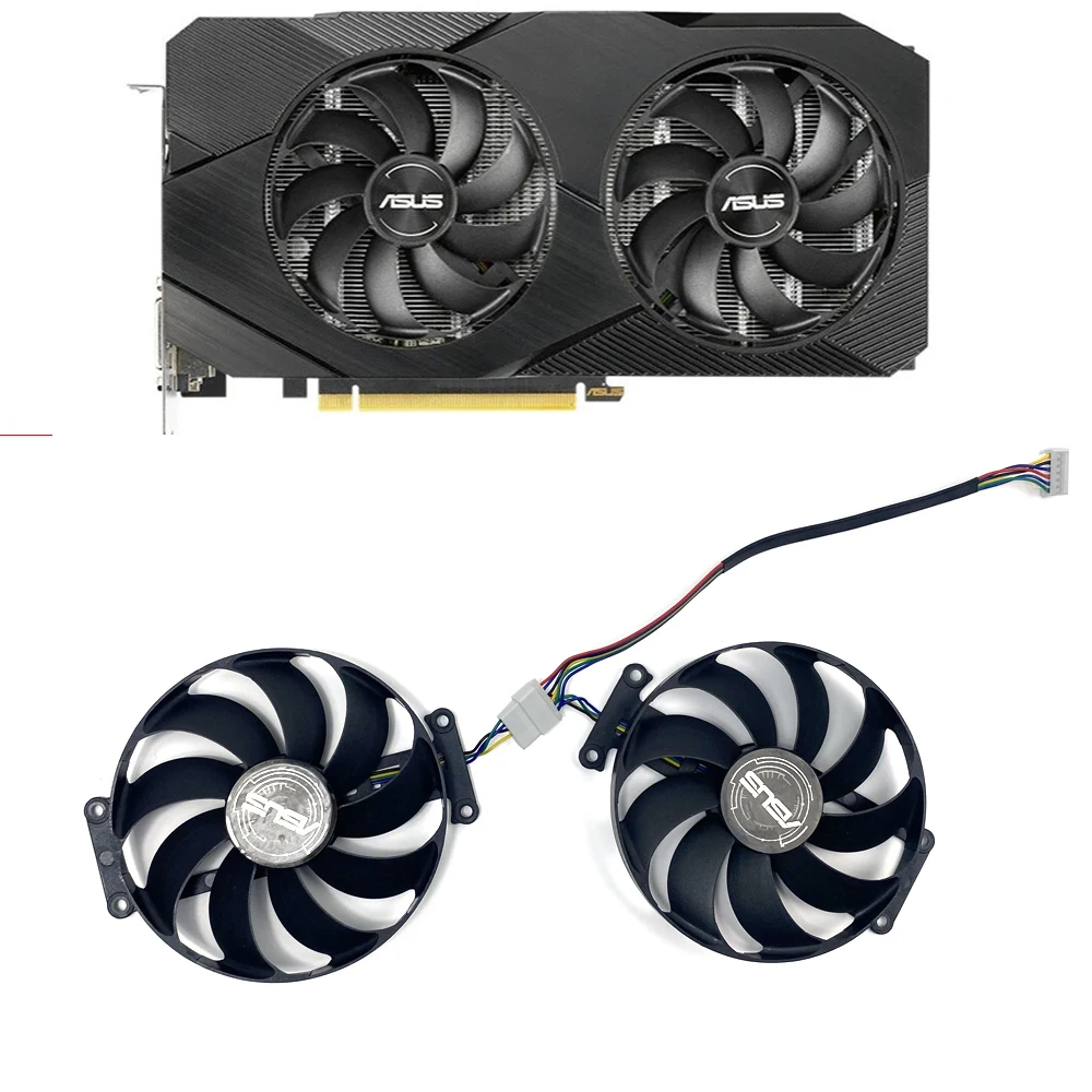 

Cooling T129215SU FDC10H12S9-C 90MM 6PIN RTX2060 GPU FAN For ASUS GTX 1660 1660Ti Dual EVO OC RTX2070 Graphics Card Cooler Fan