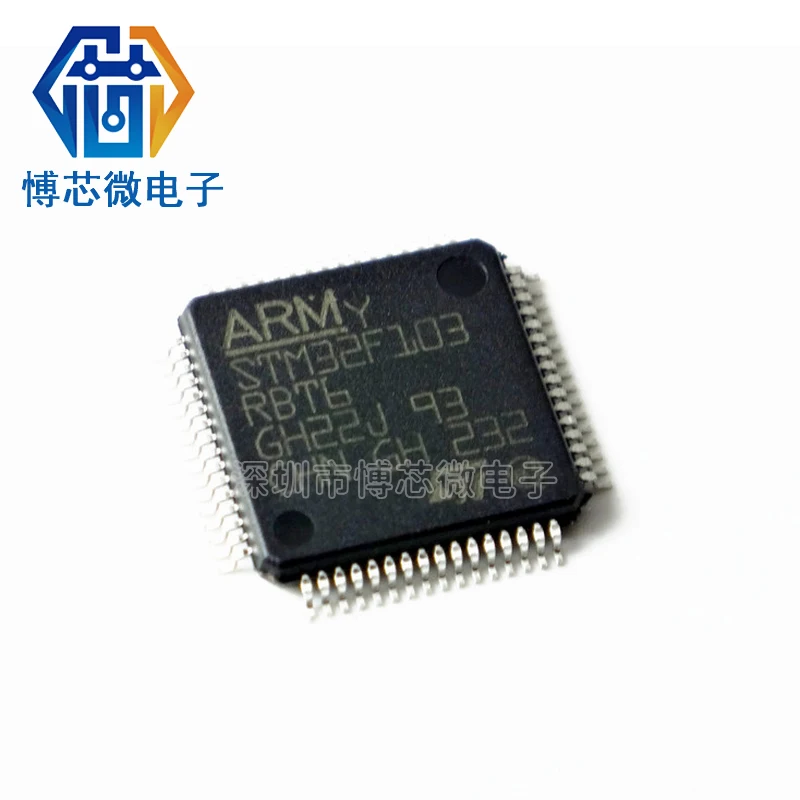 STM32F103 STM32F103RBT6 LQFP-64_10x10x05P 32-битный микрокомпьютер ARM Core MCU Chip Single chip
