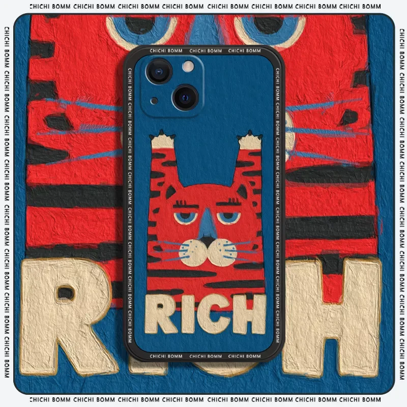 

Hot Sales Beckoning Tiger Phone Case For iPhone 13 12 11 Pro Max Mini X XS XR 7 8 Plus SE Personalized Fashion Tiger iPhone Case