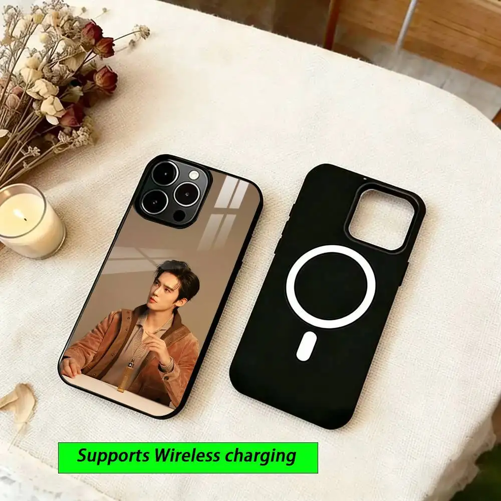 Стильный чехол для телефона с изображением актёра Юй Ши для iPhone 15, 16, 17, 14, 13, 12, 11 Plus, Pro, магнитный, для беспроводной зарядки (art.: 3920db014fc29) - 3920db014fc29