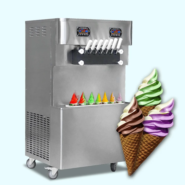 

Многофункциональная коммерческая машина для производства мягкого мороженого, 7 ароматов, цена/машина, мягкое мороженое бесплатно, CFR по мор...
