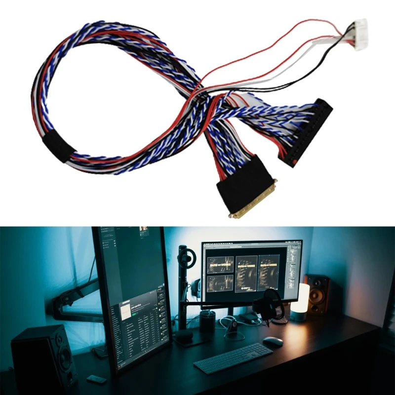 

Кабель LVDS для ноутбука диагональю 14-18,4 дюйма, 40 контактов, 2 канала, 6 бит