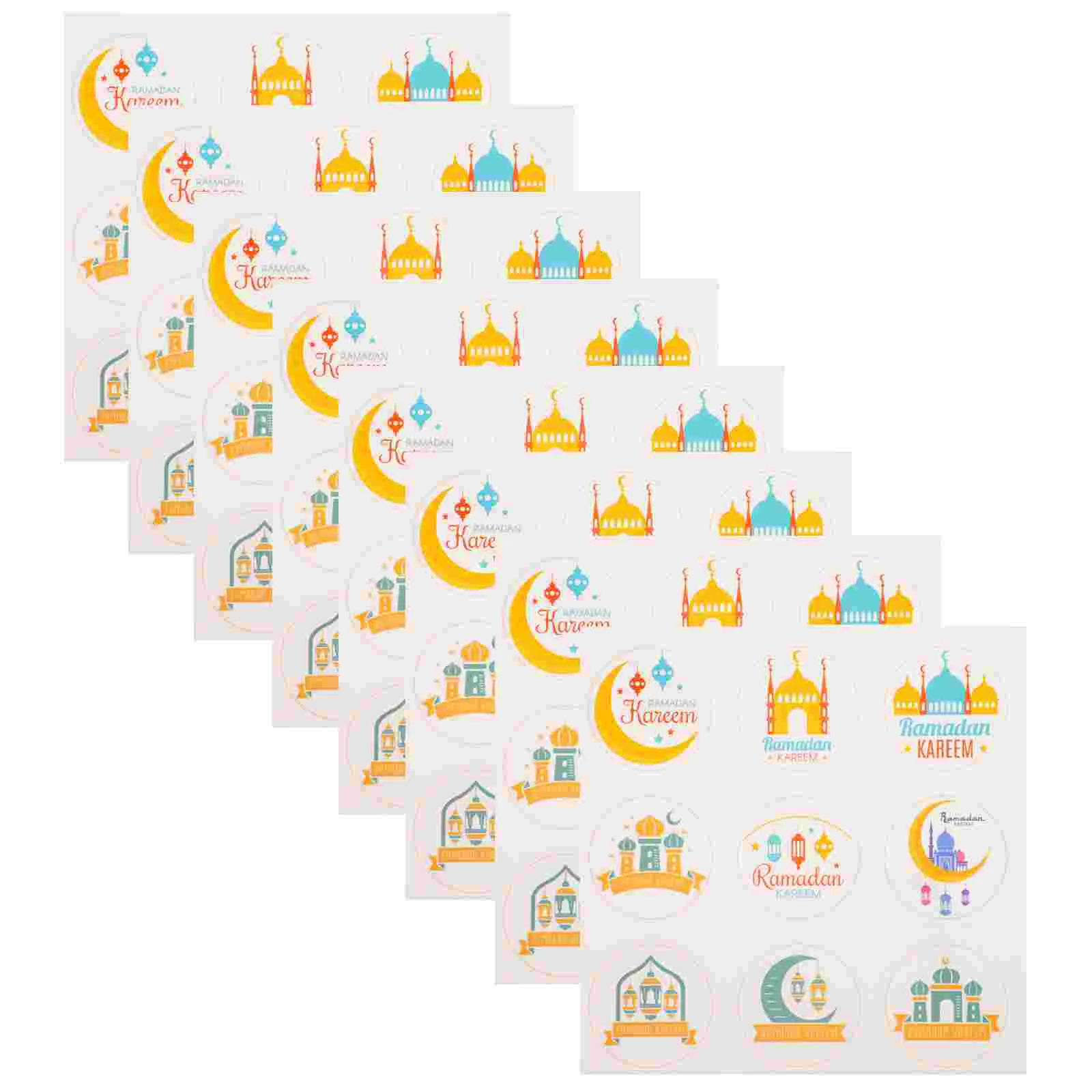 10Sheets Eid Ramadan Sealing Sticker Delicate Gift Packing Sticker DIY Sticker