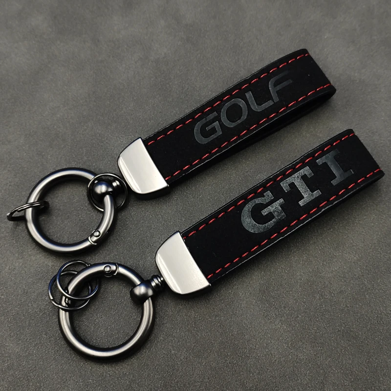 Замшевый кожаный брелок аксессуары для ключей VW GTI Polo Golf 4 5 6 7 R400 TCR MK2 MK4 MK5 MK6 MK7 |