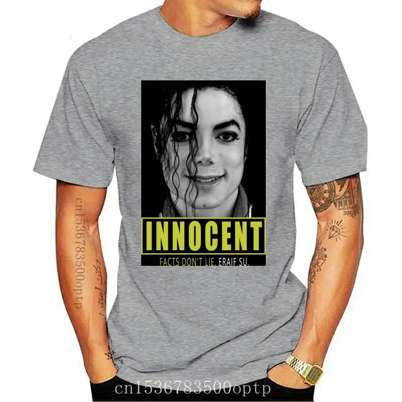 

Camiseta de Michael Jackson INNOCENT Leaving Neverland Unisex, camiseta negra para adultos, novedad