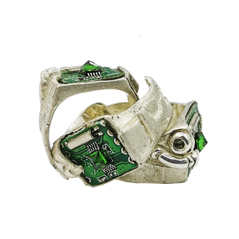 Механические кольца в стиле киберпанк