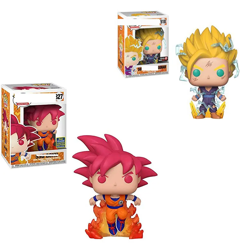 Super Saiyan Goku Yellow Red Hair Figurine Pvc Statue Model 