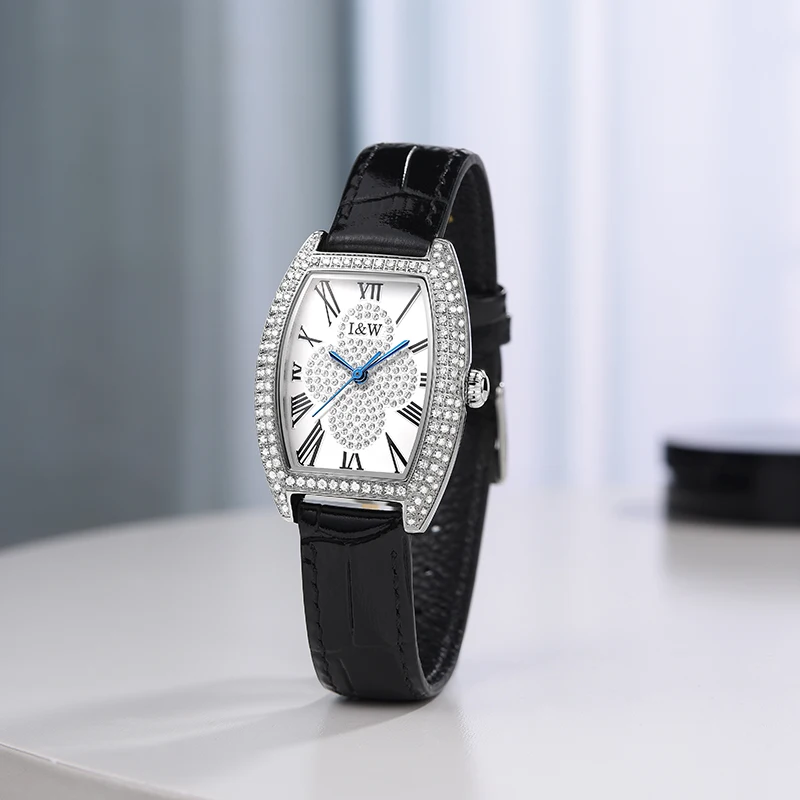I&W CARNIVAL Brand Women Fashion Watches Ladies Luxury Crystal Dress Quartz Wristwatch Girls Waterproof Clock Relogio Feminino enlarge