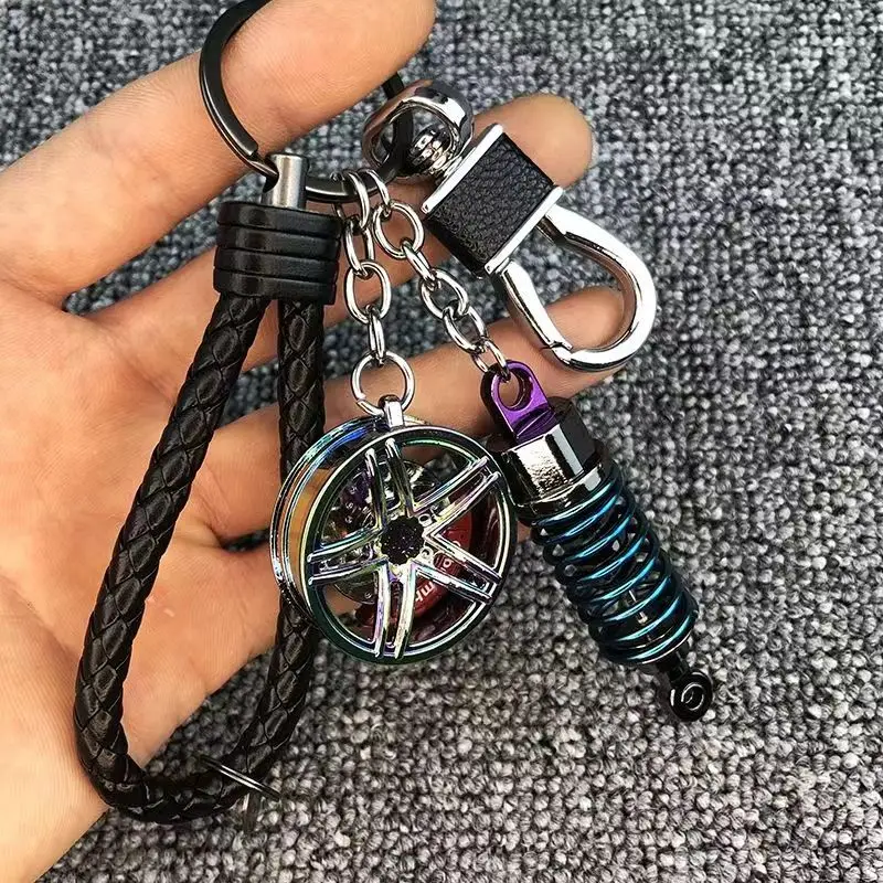 

Automobile Modification Wheel Hub Shock Absorber Key Chain Turbine Key Chain Pendant Men's&Women's Personalized Gift Accessorie