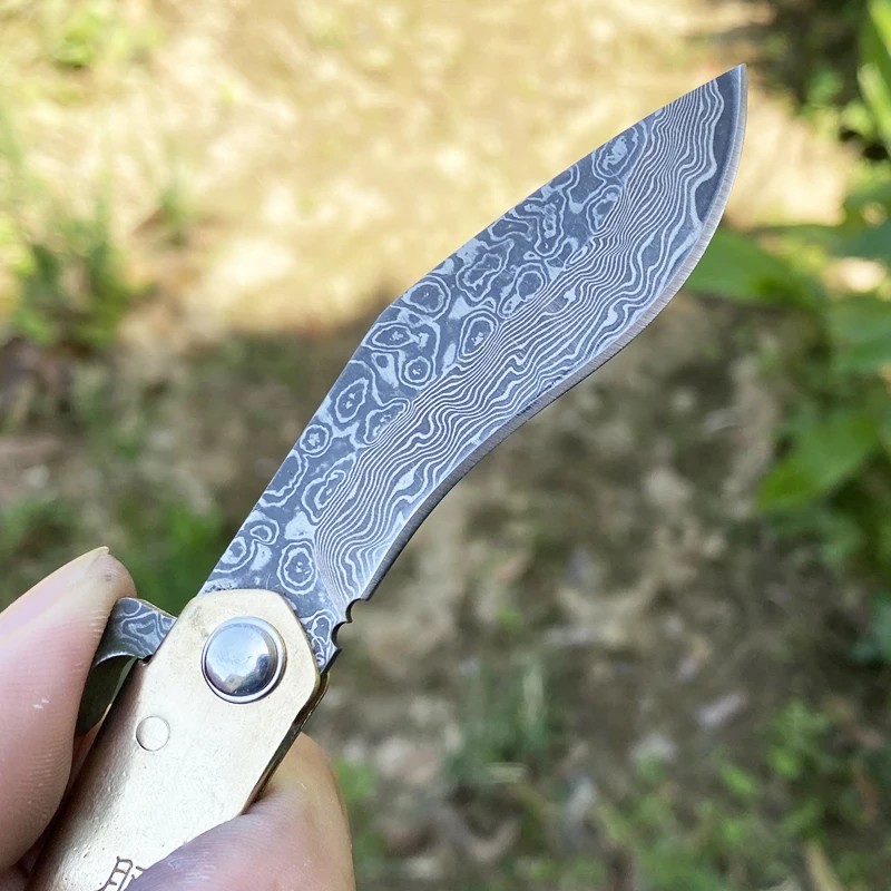 Higonokami Японский Охотничий Складной Нож VG10 Карманный Из Дамасской Стали С Медной