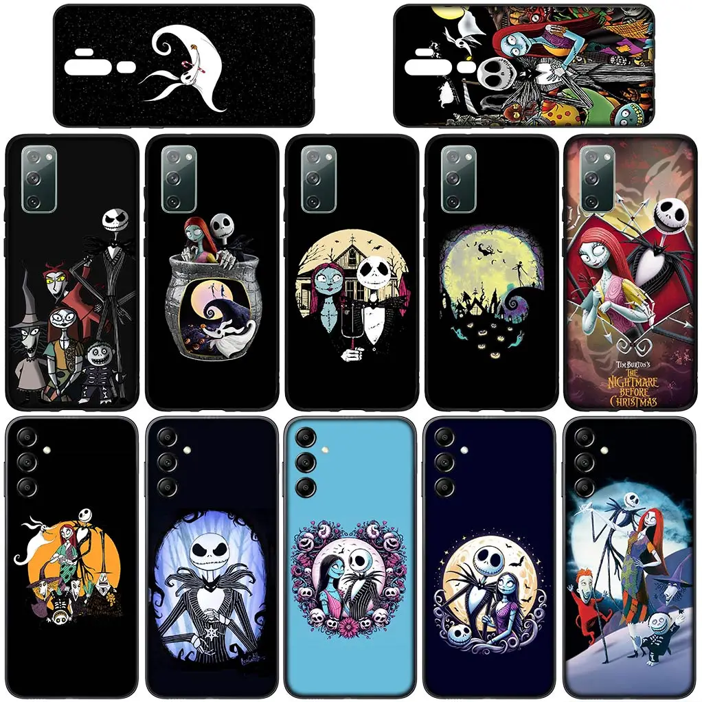Чехол Jack Skellington с Салли кошмаром перед Рождеством для Samsung Galaxy S24 S23 Fe Ultra Plus A05 A55 A35