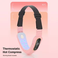 v line face lifting device led digital display 12 gear rechargeable facial vibration shaping beauty electronic massager