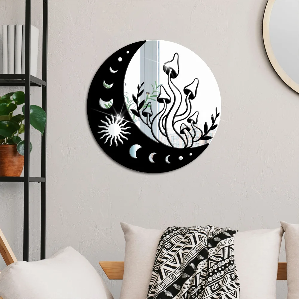 Настенные трехмерные двухслойные акриловые зеркальные наклейки с изображением