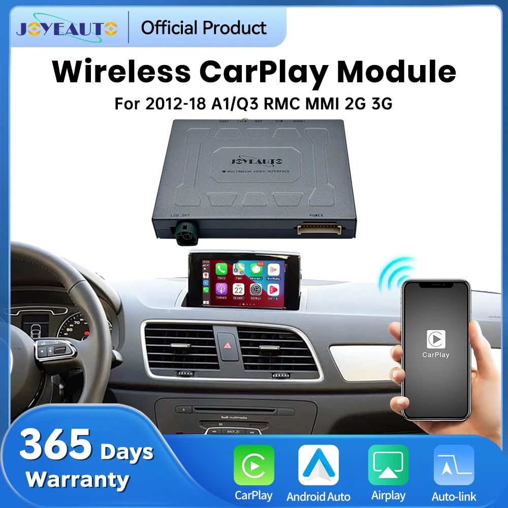 Фото Интерфейс JoyeAuto для Audi 2012-2018 A1 Q3 RMC MMI 2G 3G с беспроводным CarPlay, Android Auto, модулем iOS AirPlay, функцией Mirror-Link. №1
