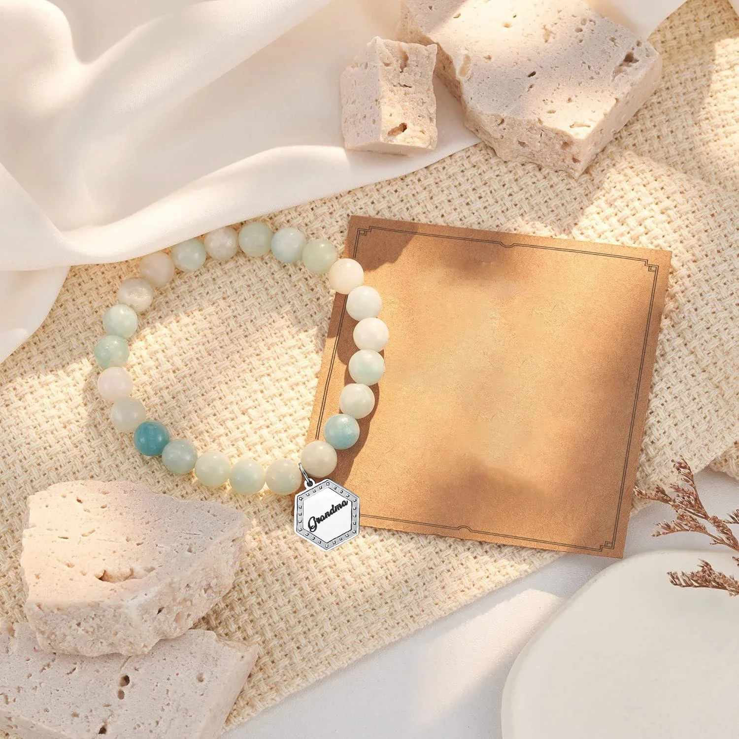 Элегантный браслет из бусин с шармами круглые бусины Подходит для бабушки на