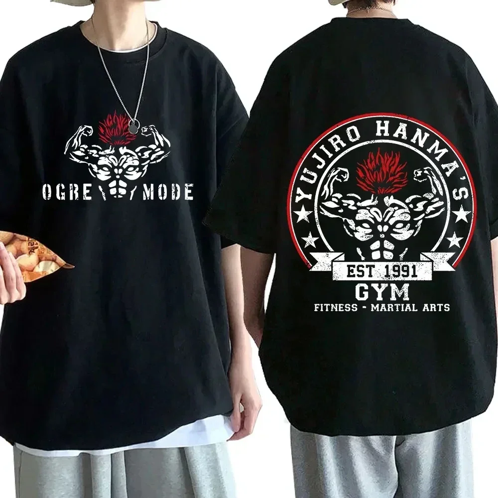 Футболка Унисекс Baki The Grappler В Стиле Аниме Yujiro Hanma Ogre Хлопковый Топ С Короткими