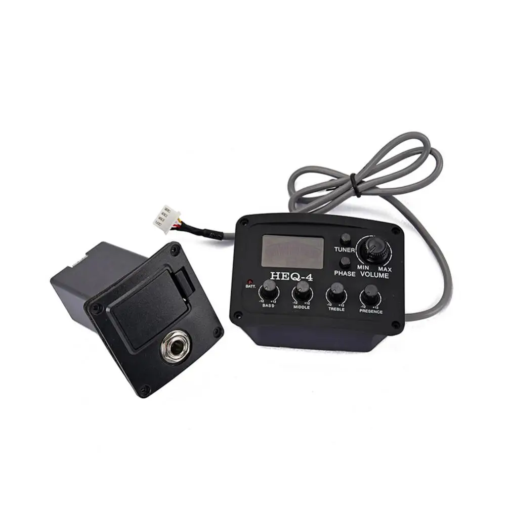 

Guitar EQ Professional Accessories Pickup Music Equipment 4 Band Acoustic Equalizer Preamp Amplifier Piezo Attachment