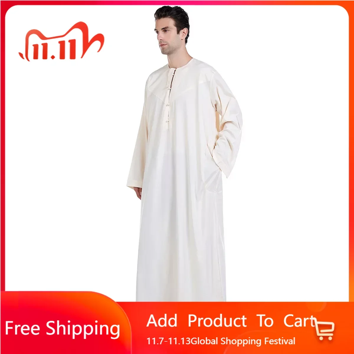 

Muslim clothing mens Muslim mode Panjabi dress for men saudi thobe for men Islamic clothing modest robe jubba palestine