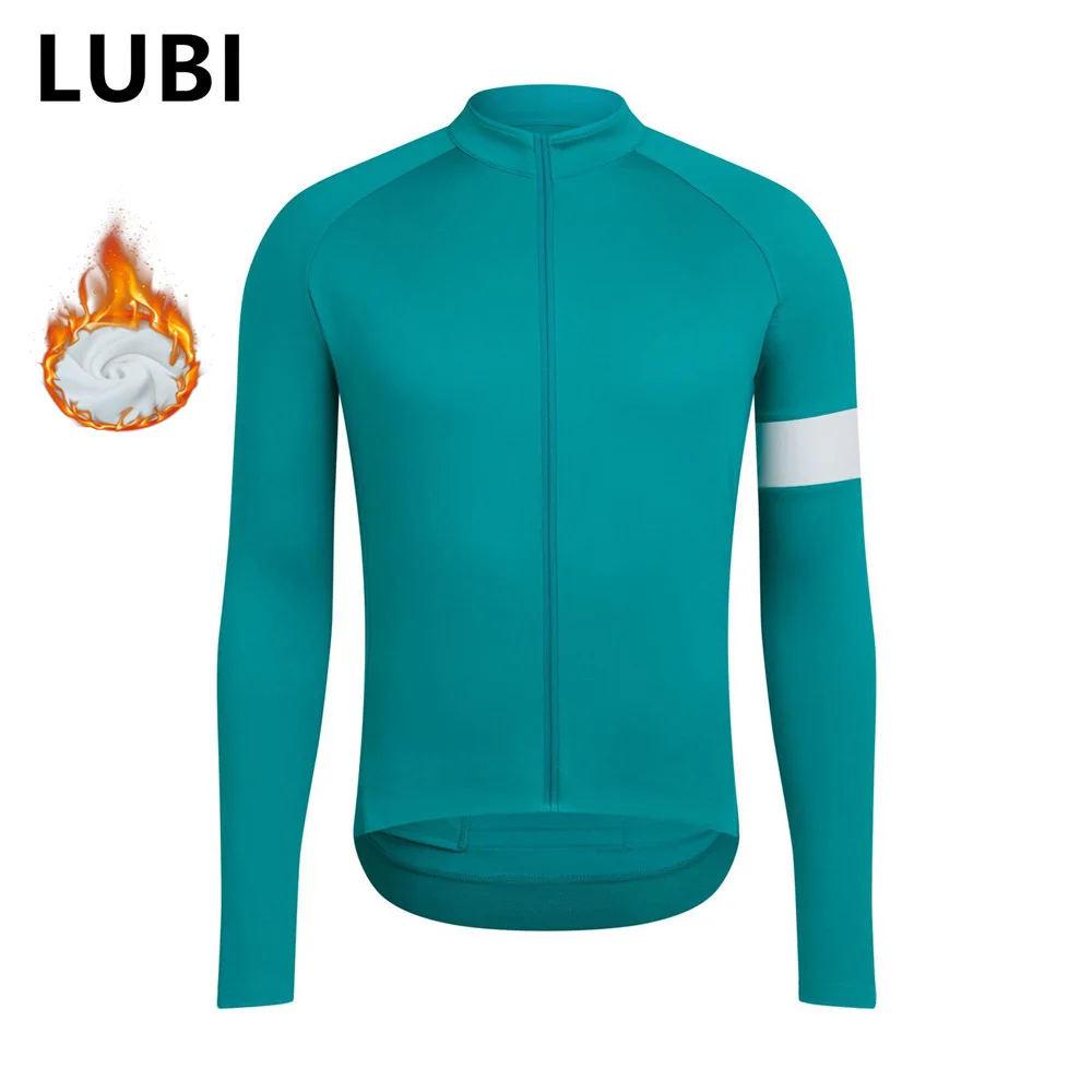 

2022 LUBI Зимняя Теплая Флисовая велосипедная Джерси с длинным рукавом MTB велосипедная одежда Maillot Ropa Ciclismo зимняя велосипедная одежда
