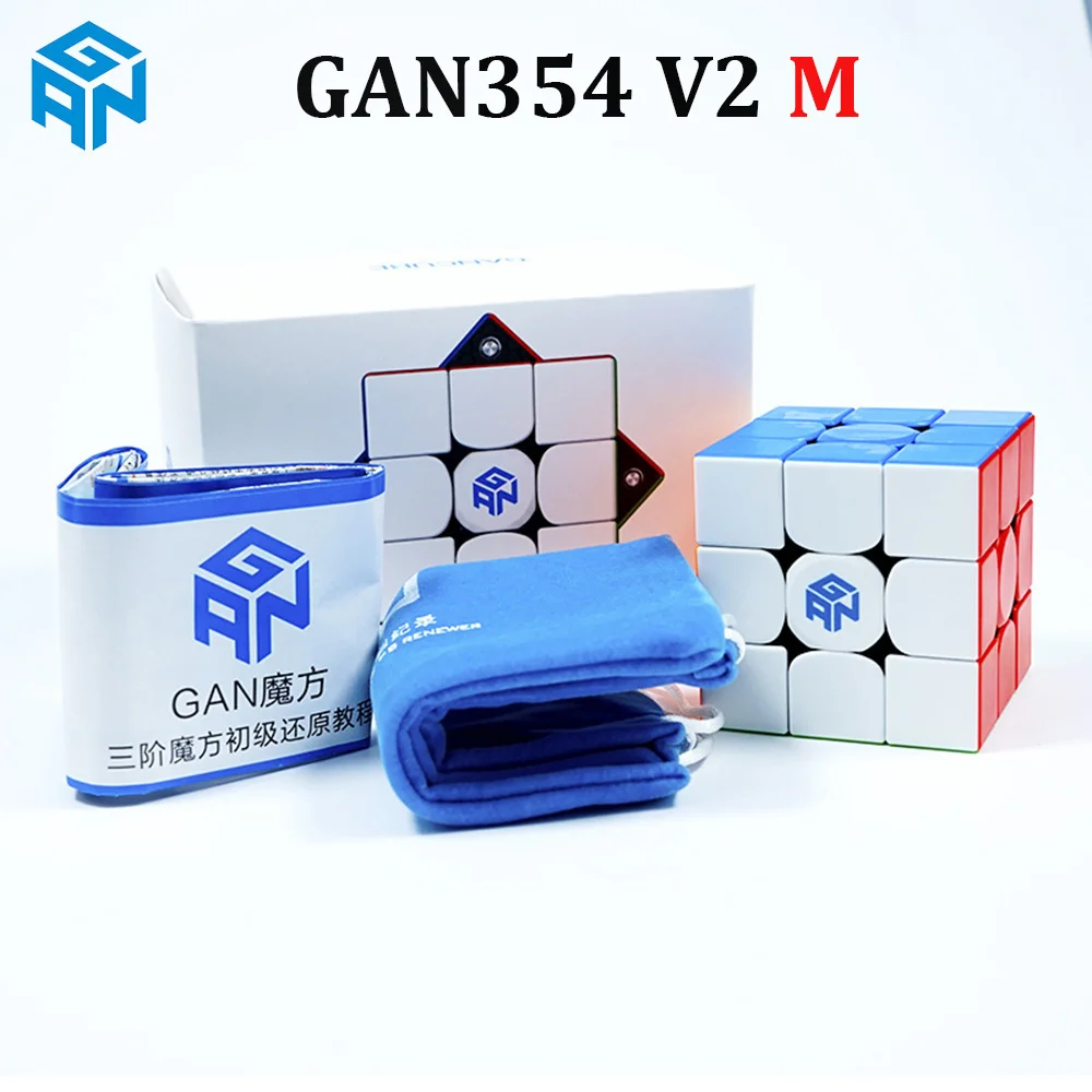 

GAN354 V2 M Magnetic 3x3x3 Speed Cube 54mm Stickerless 3x3 Magic Cube Puzzle GAN 354 M 3x3 Cubo Magico Kids Toys For Children