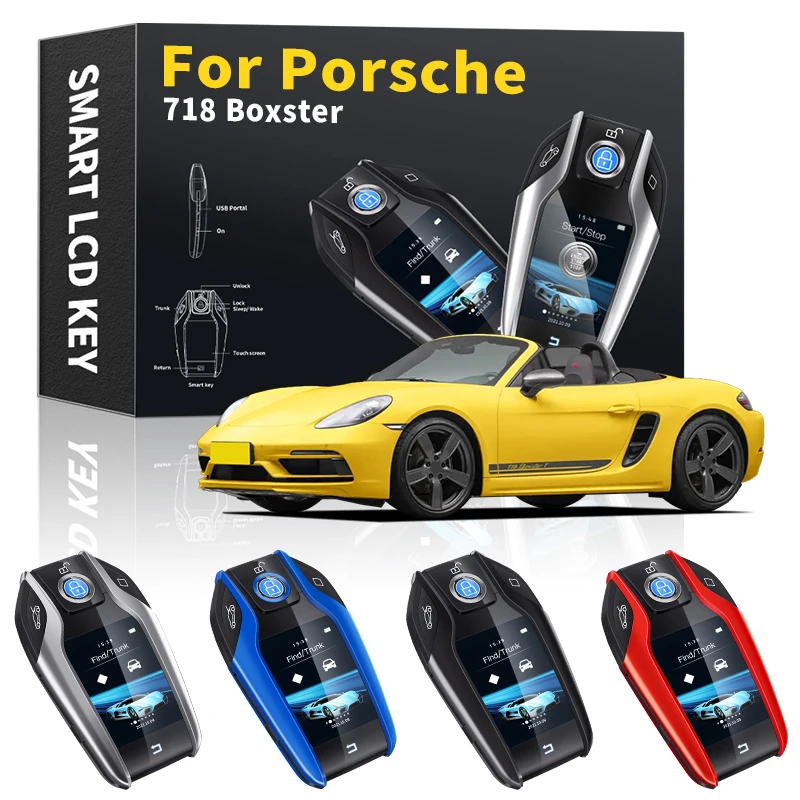 

For Porsche 718 Boxster 2011 2012 2013 2014 2015 2016 2017 2018 2019 2020 Remote Key LCD Display Screen for keyless-go smart key