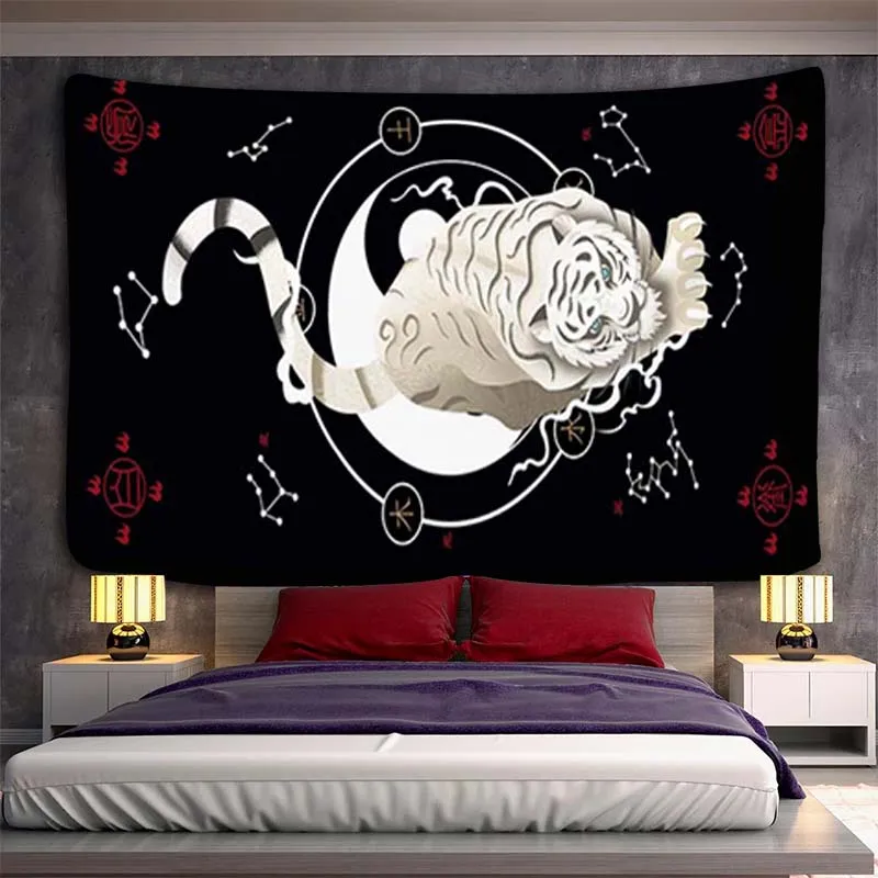 

Chinese Style Tapries Decorative Wall Tapestry Aesthetic Room Decoration Tapestries Decor Decors Home Bedroom Fabric Hanging the