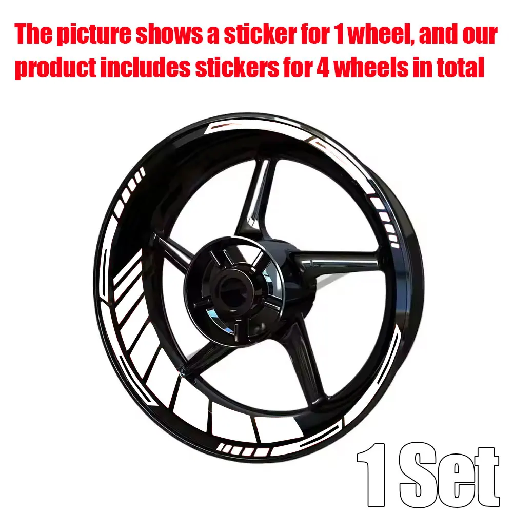 

Светоотражающие наклейки на колеса мотоцикла, наклейка на ступицу, обод в полоску, 18-21 дюймов, наклейки для Honda Kawasaki Suzuki BMW Husqvarna