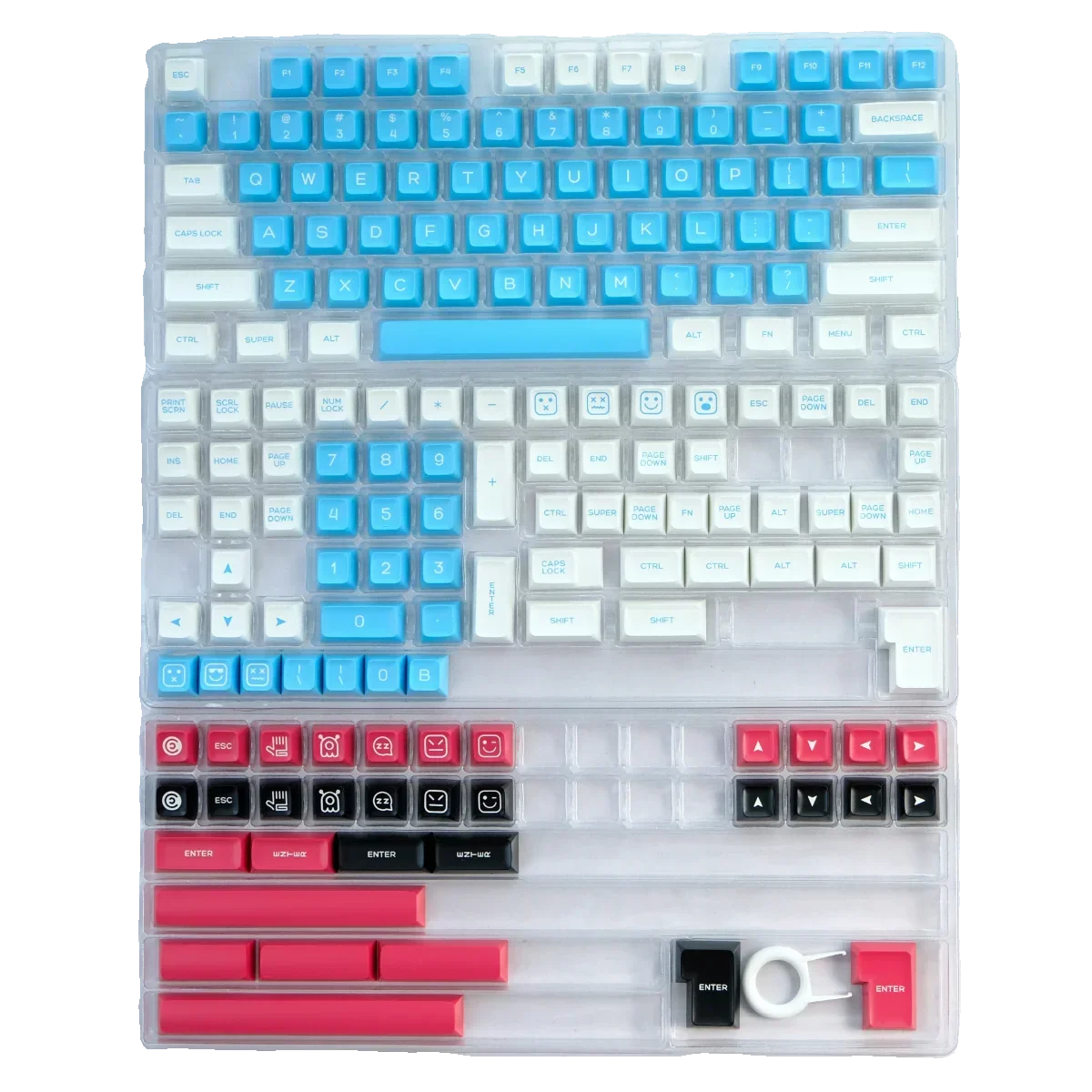 Двухцветные колпачки для клавиш из ПБТ полный набор двухцветных колпачков литья