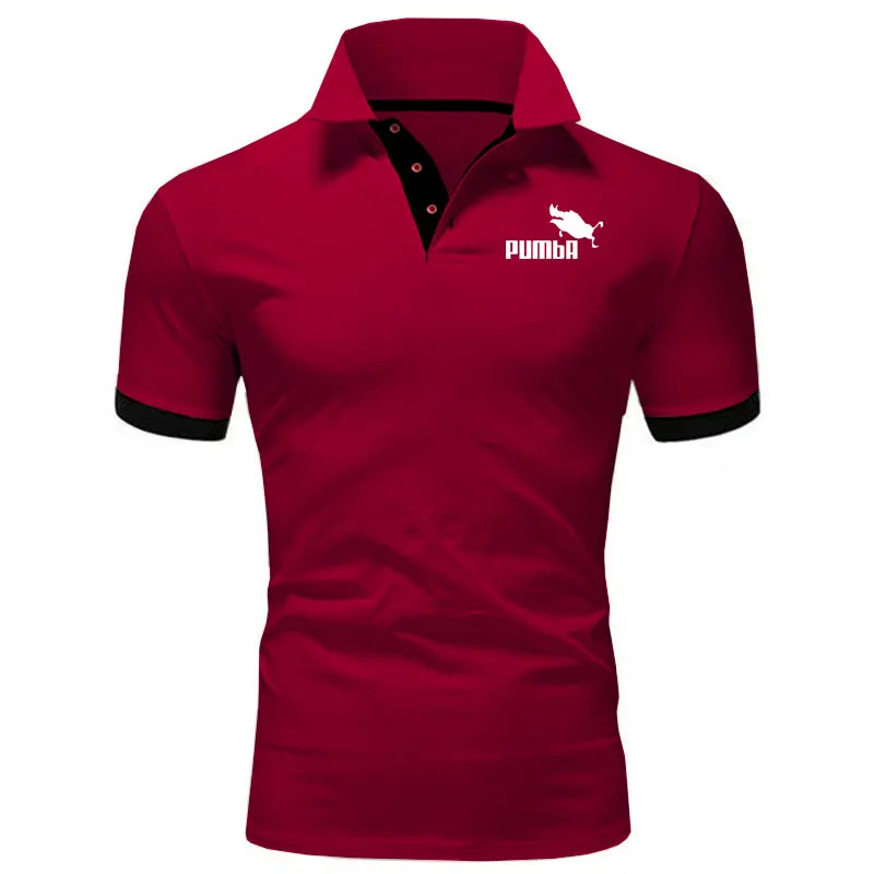 

Мужская рубашка-поло с коротким рукавом, новая одежда контрастных цветов, летняя уличная одежда, повседневные Модные мужские топы