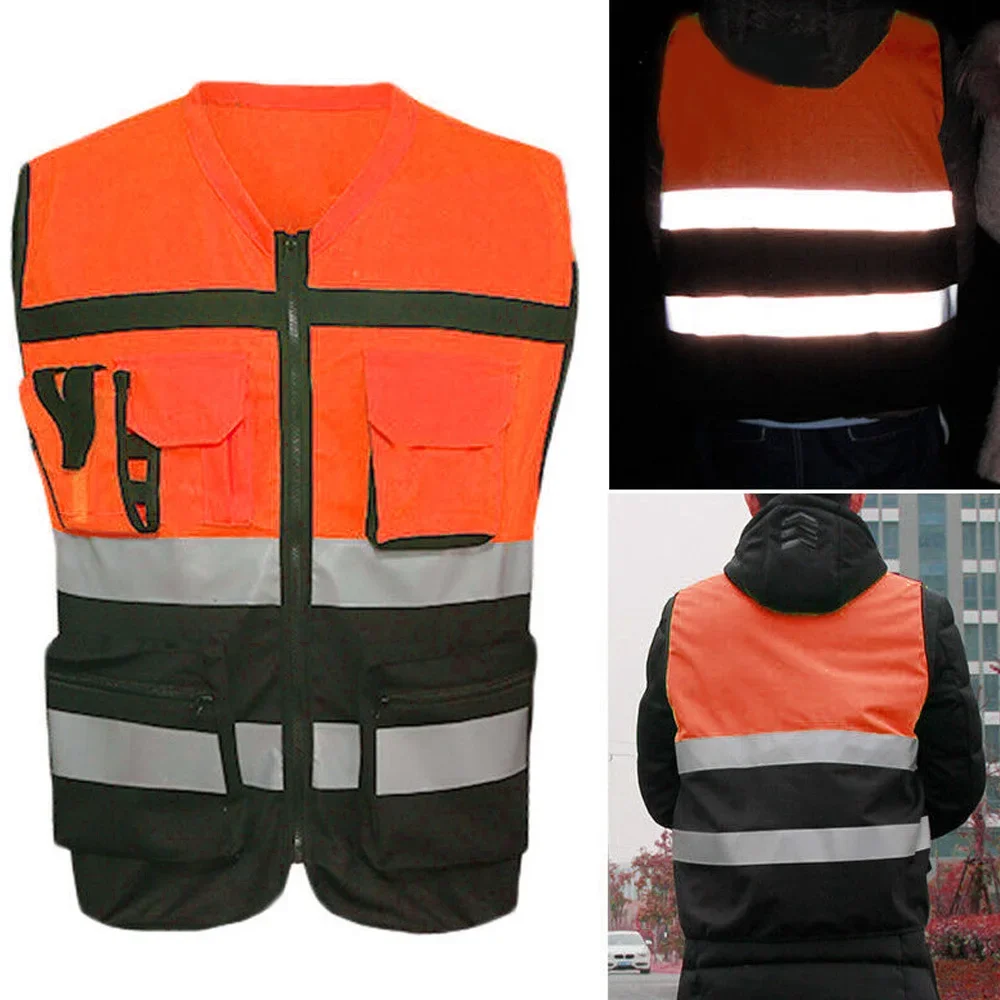 Мужской комбинезон со светоотражающими полосками и несколькими карманами топы