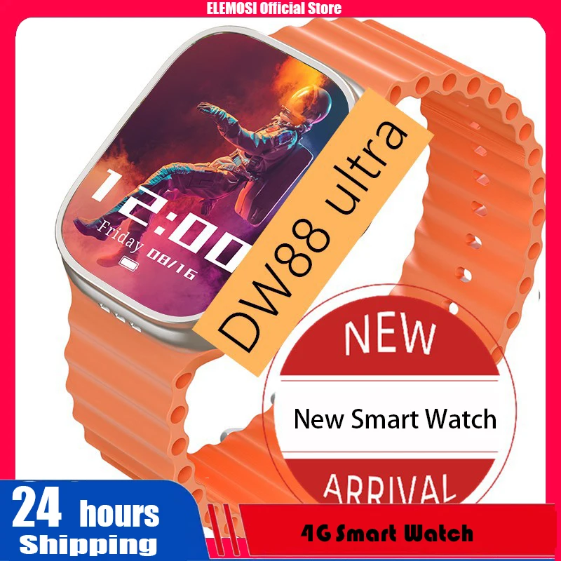 

DW88 Ultra DW88 4G Smartwatch 2GB 16GB Full Touch TFT Android 8.1 Smart Watch 900mah Bluetooth Ip65 Waterproof For Google Play