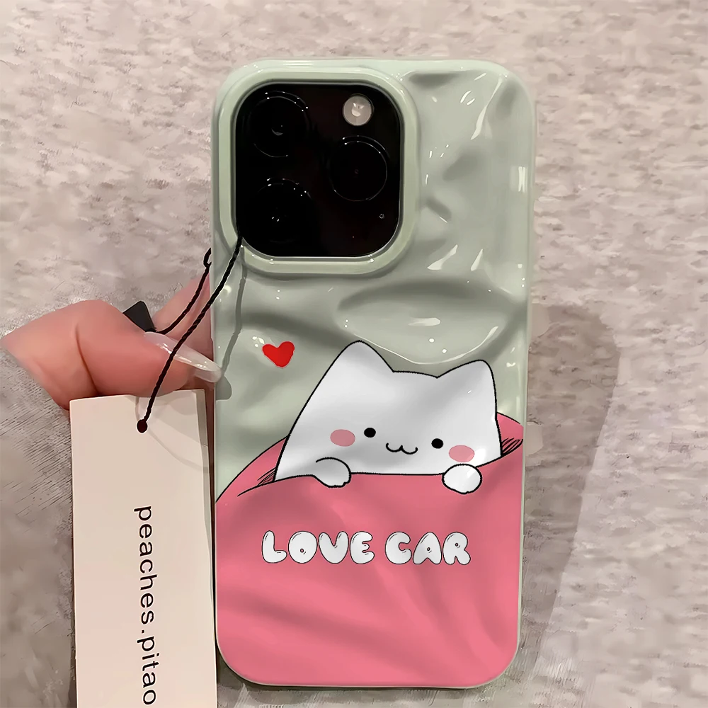 Фото Чехол для телефона с дизайном «Розовая кошка» и автомобильными элементами, милый, уникальный, гибкий, с защитой камеры, подходит для iPhone Plus 17, 13, Air, 11, 12, 16, 14 №3