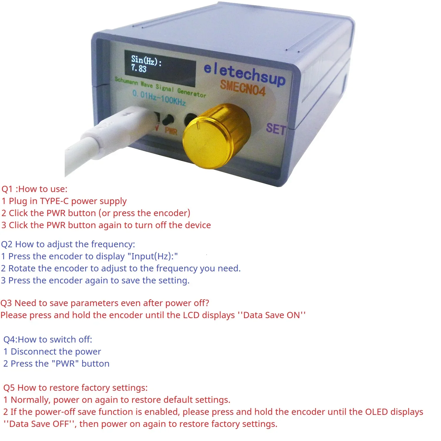 Рождественские подарки на Хэллоуин 7 83 резонанс Шумана 0 01-100 К Регулируемый