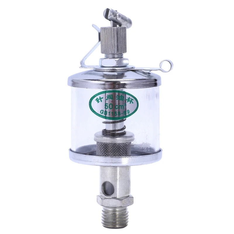 

6X 50ML Engine Machine Lubricator Oil Gravity Drip Feed Oiler Clear+Silver