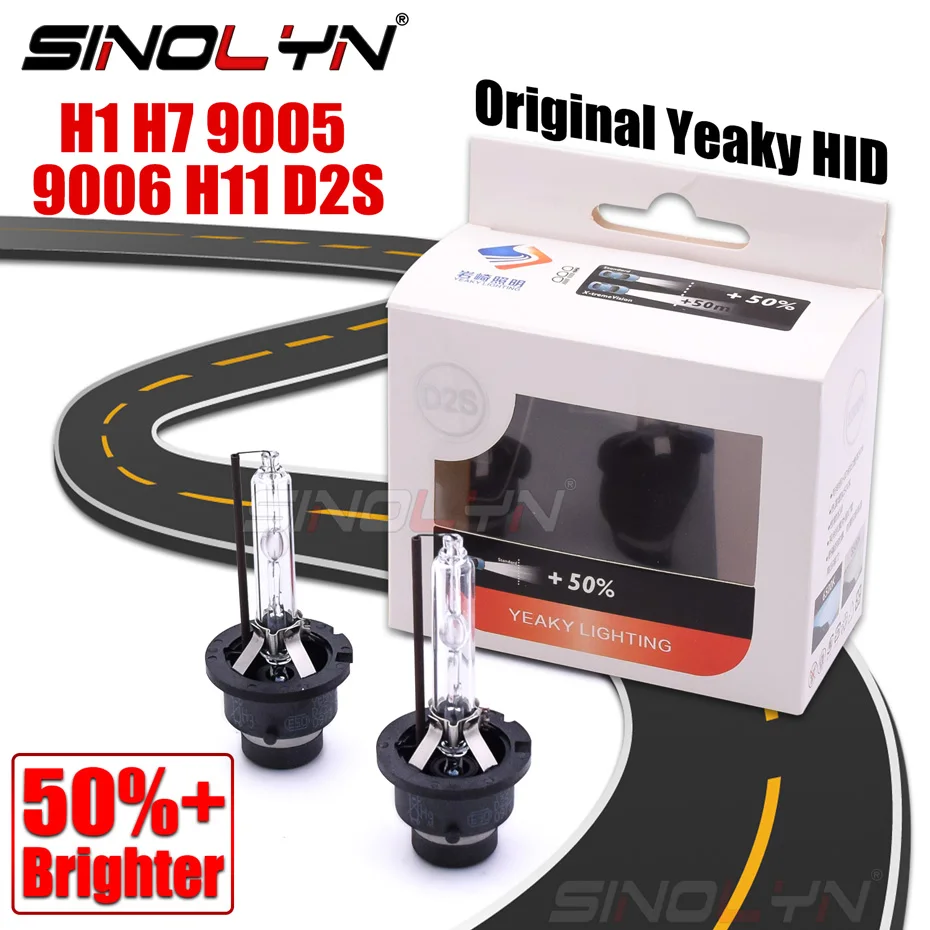 

Sinolyn 35W HID Bulbs H7 H1 D2S 9005 9006 H11 For Yeaky Xenon Lamp For Headlight Projector Lens Car Lights 4500K 5500K 6500K