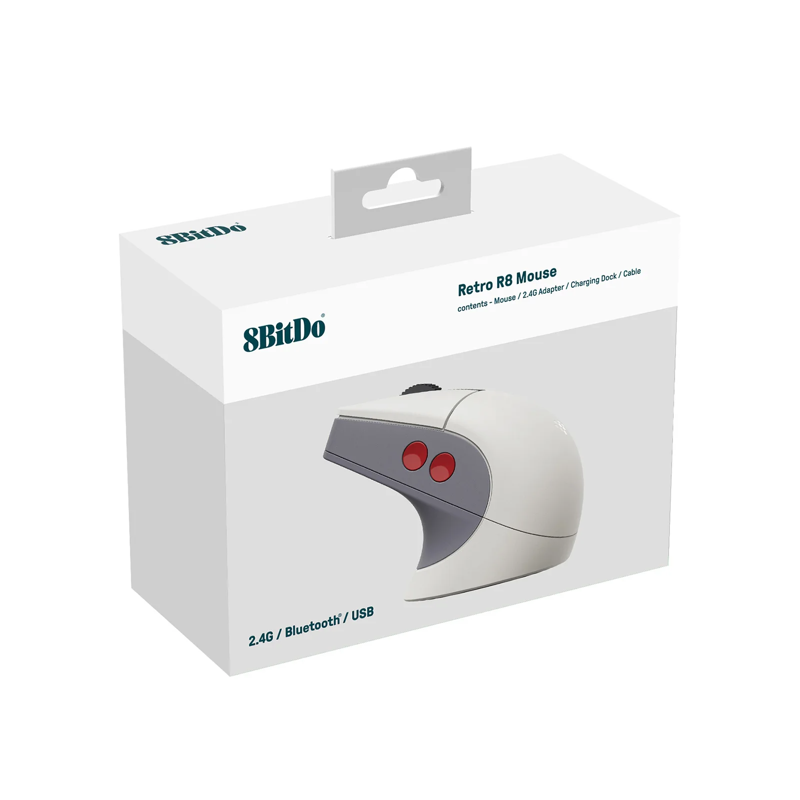 Мышь 8BitDo Retro R8 с оптическим сенсором PAW 3395, разрешением DPI 26K, беспроводная, с частотой опроса 4K, зарядной док-станцией и программируемыми кнопками (art.: 3920dc08b017f) - 3920dc08b017f