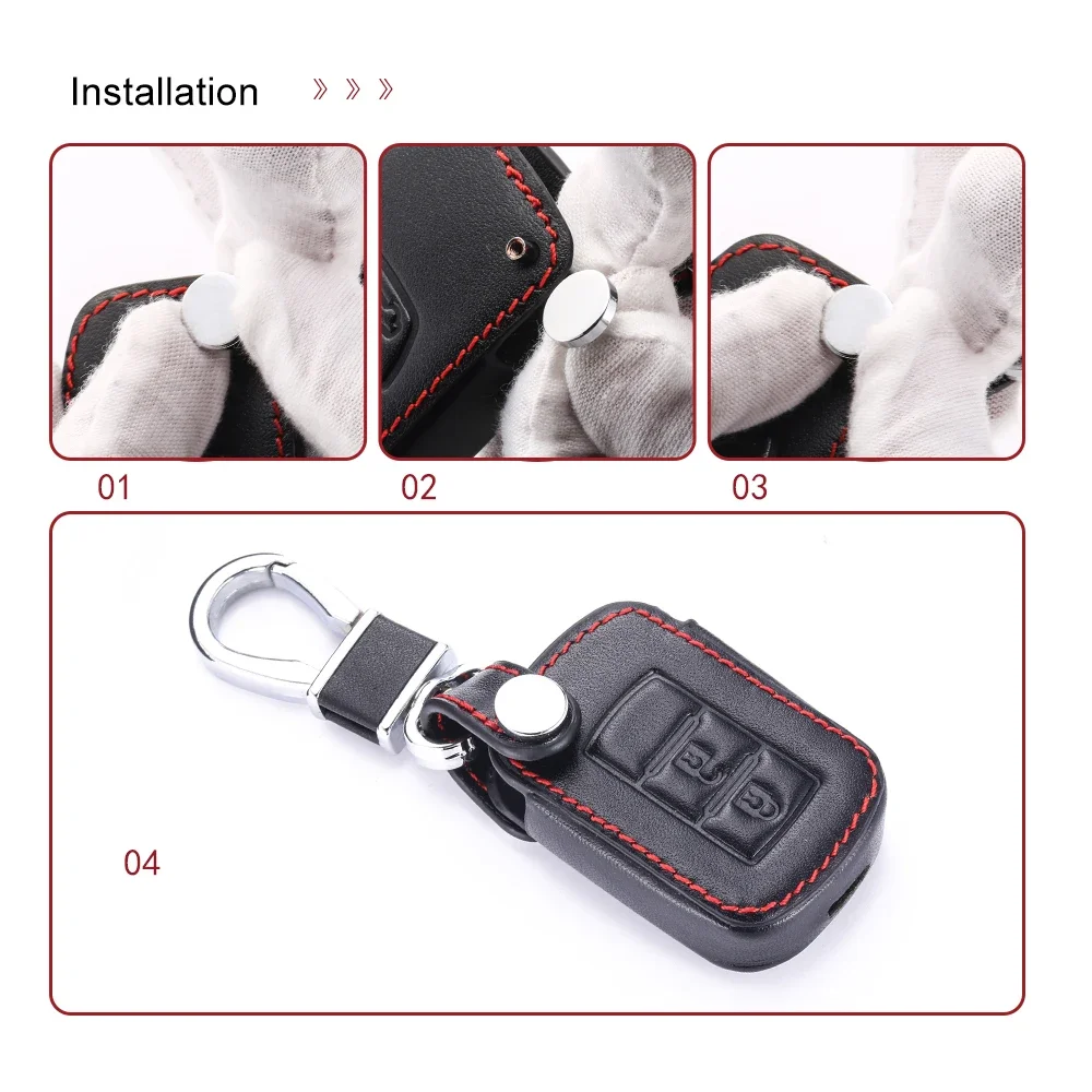 Кожаный чехол-кольцо для автомобильных ключей Mitsubishi Outlander Sport RVR Lancer 2016 2017