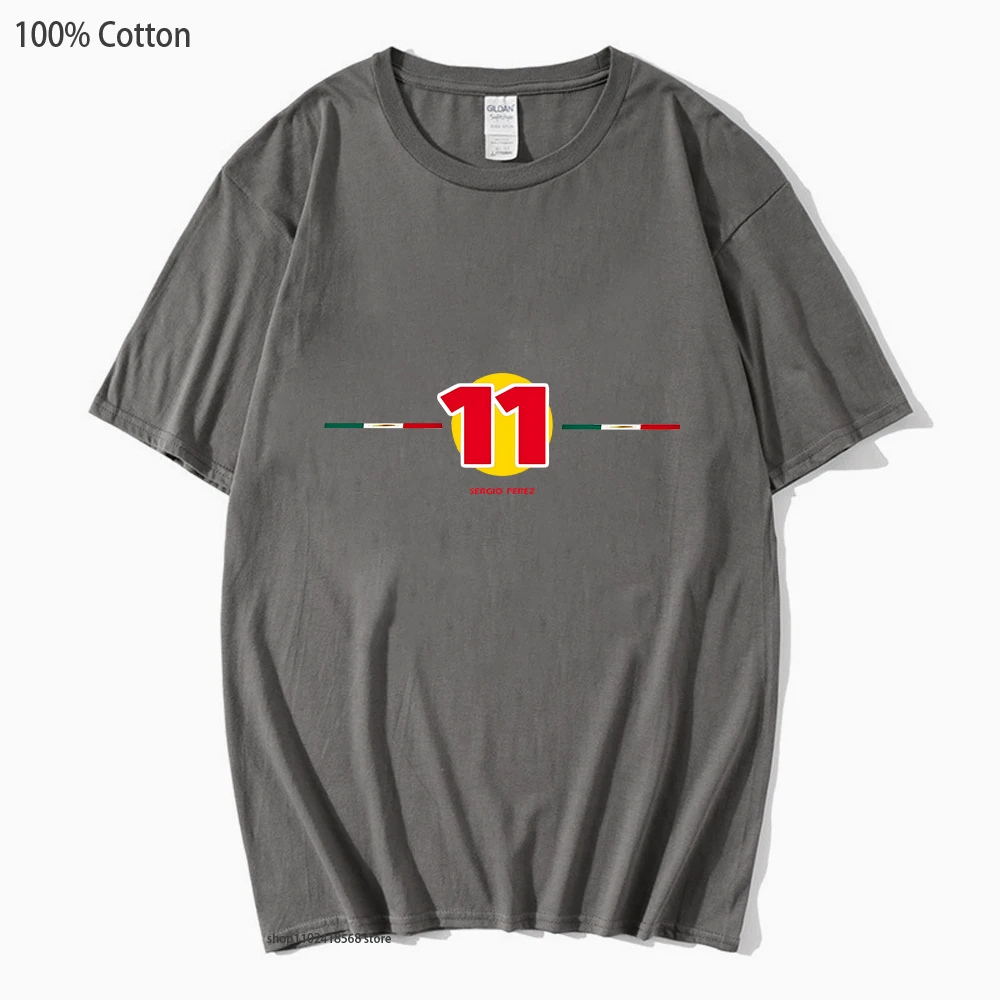 

Mens T Shirts F1 Car 11 T-Shirt Sergio Checo Pérez Clothes for Men Hot Game Graphic Tees 100% Cotton Summer Tees Women Y2k Top
